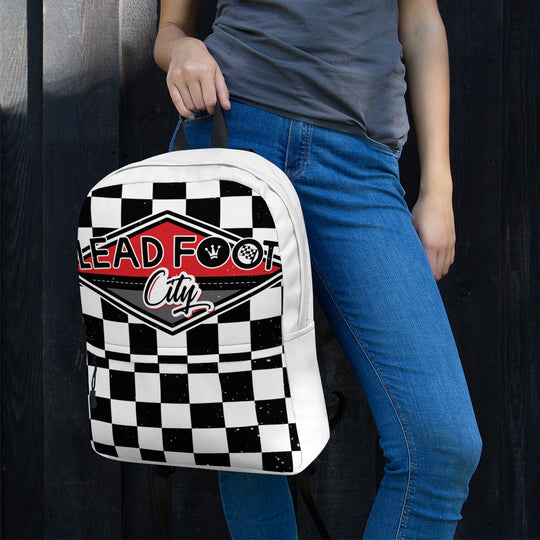 Lead Foot City Checkered Backpack