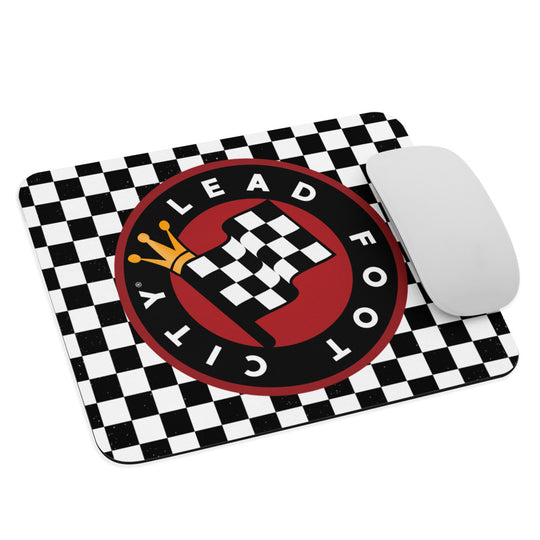 Lead Foot City Checkered Mouse pad