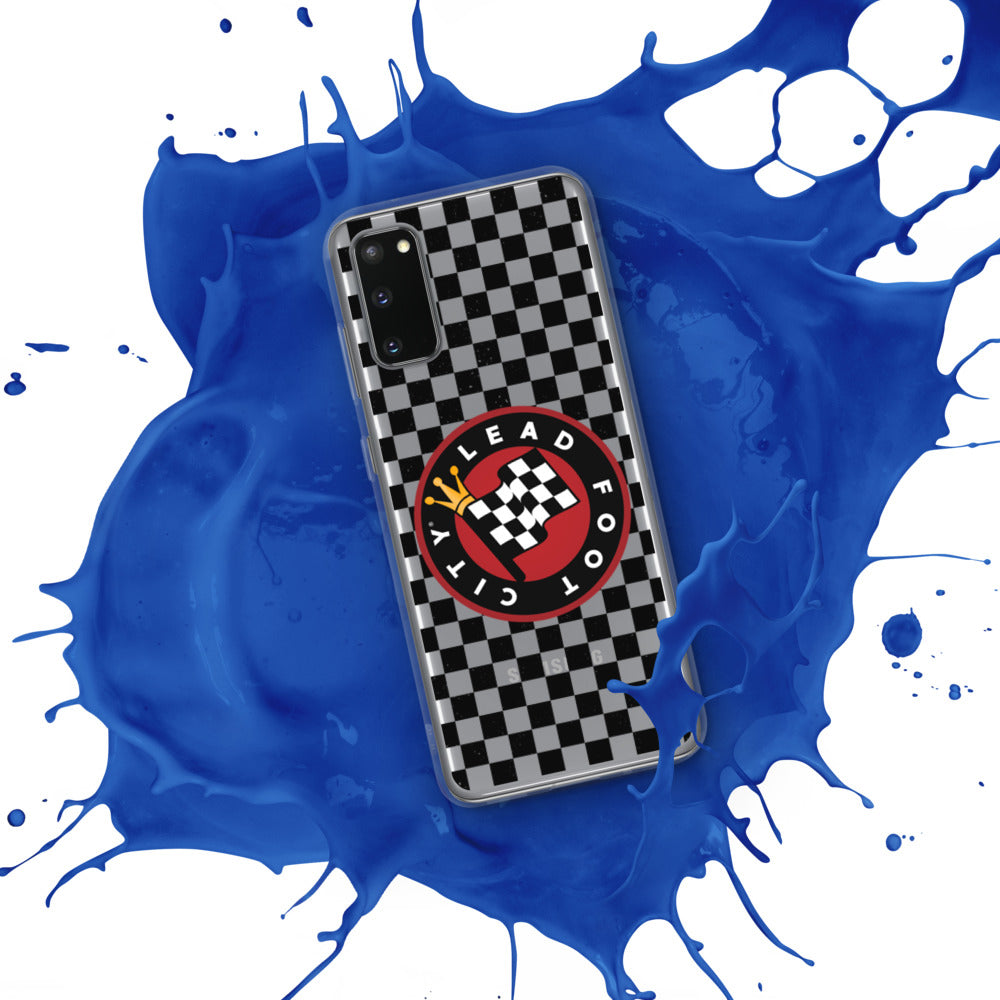 Checkered Lead Foot City Samsung Phone Case