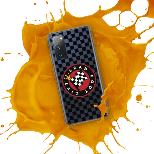 Checkered Lead Foot City Samsung Phone Case