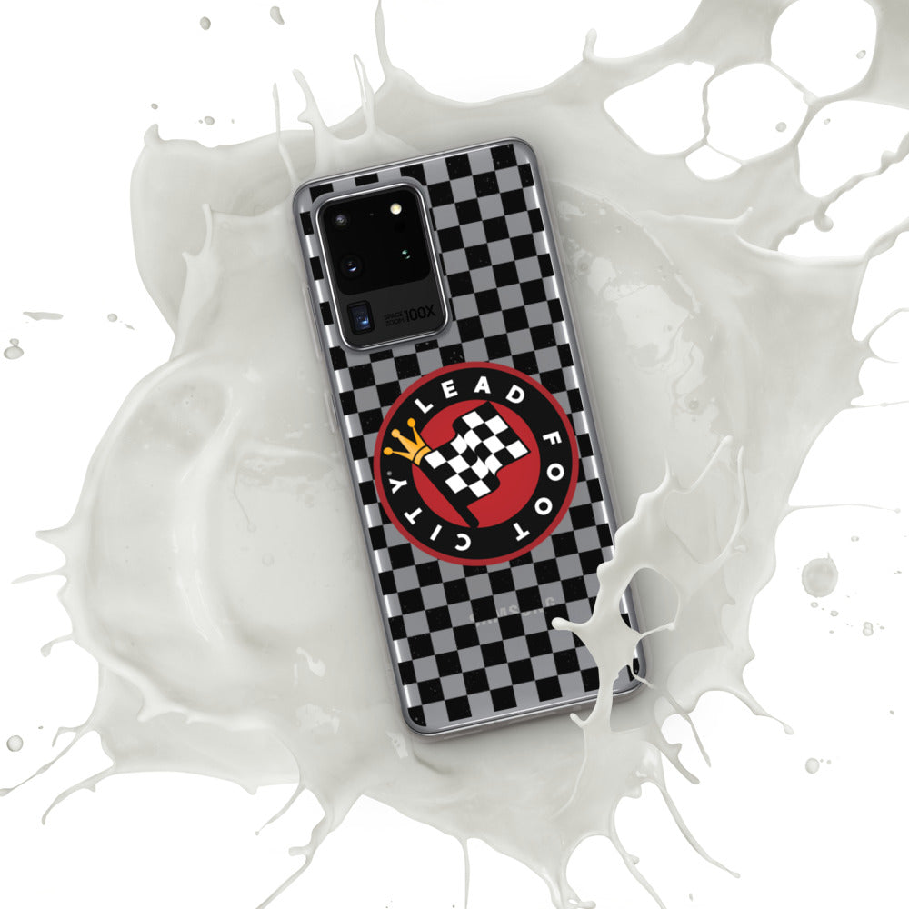 Checkered Lead Foot City Samsung Phone Case