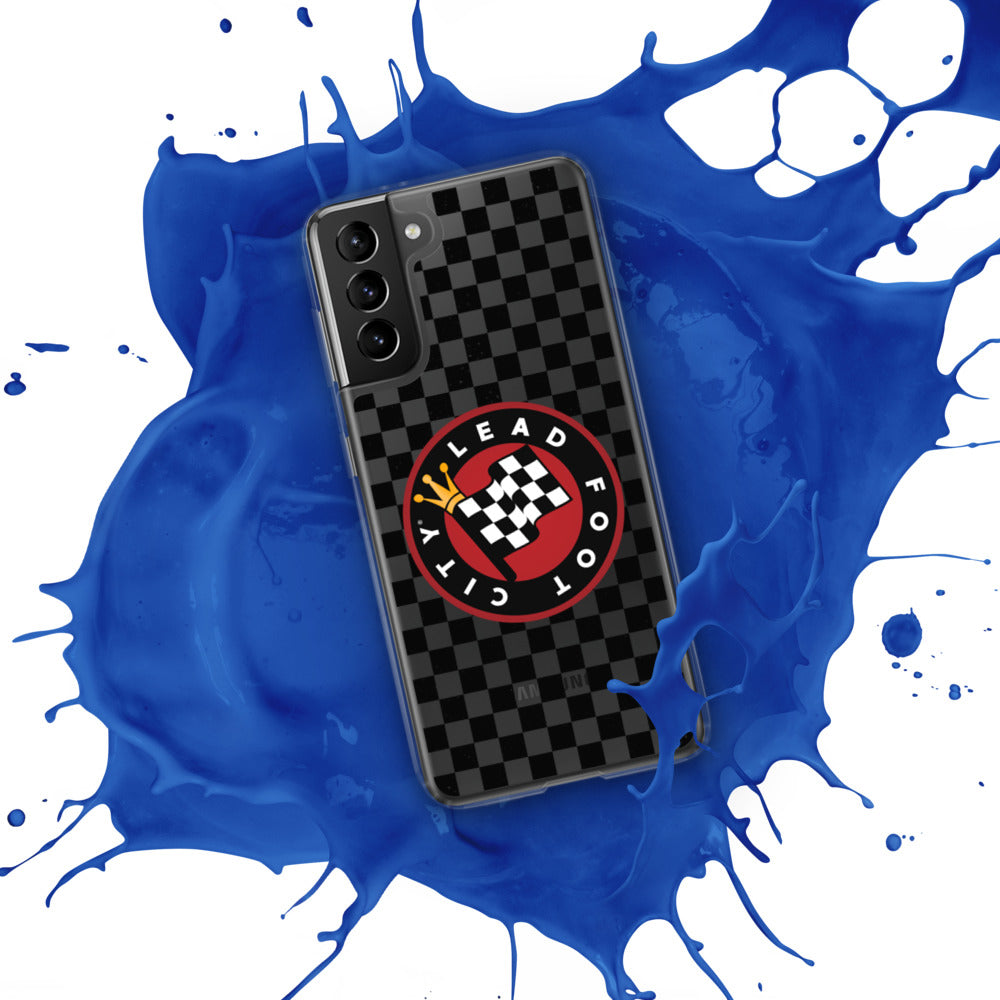 Checkered Lead Foot City Samsung Phone Case