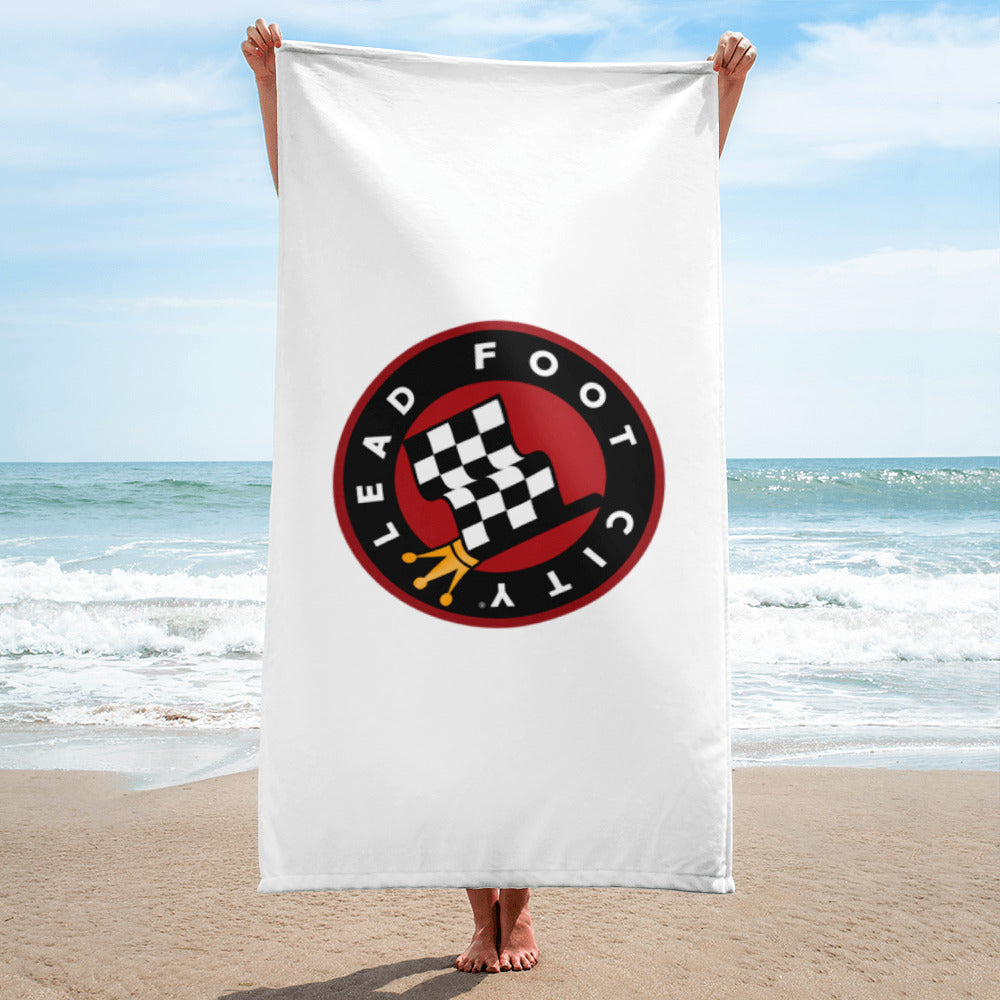 Lead Foot City Royal Flag Towel